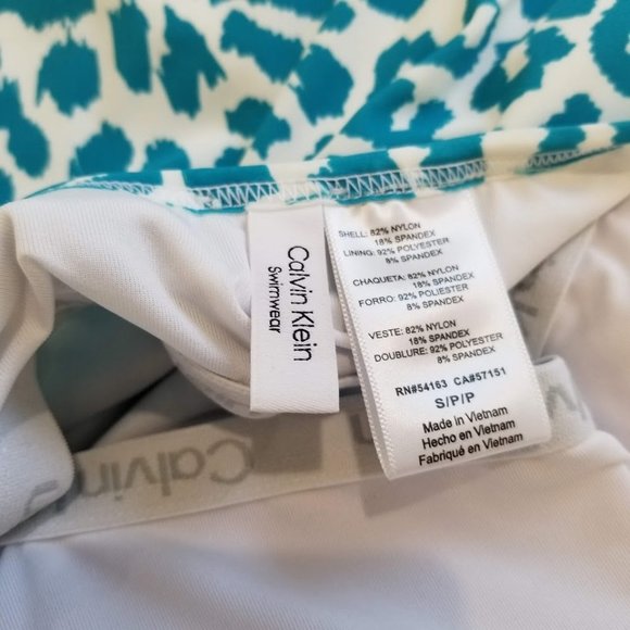 Calvin Klein V-Wire Bandeau Halter Tankini Top Size Small - Picture 9 of 10